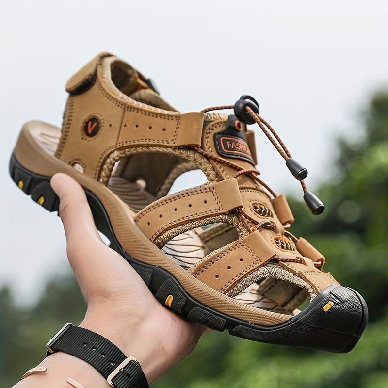 Genuine Summer Men's Outdoor Water Shoes Leather Sandals For Men 771b0