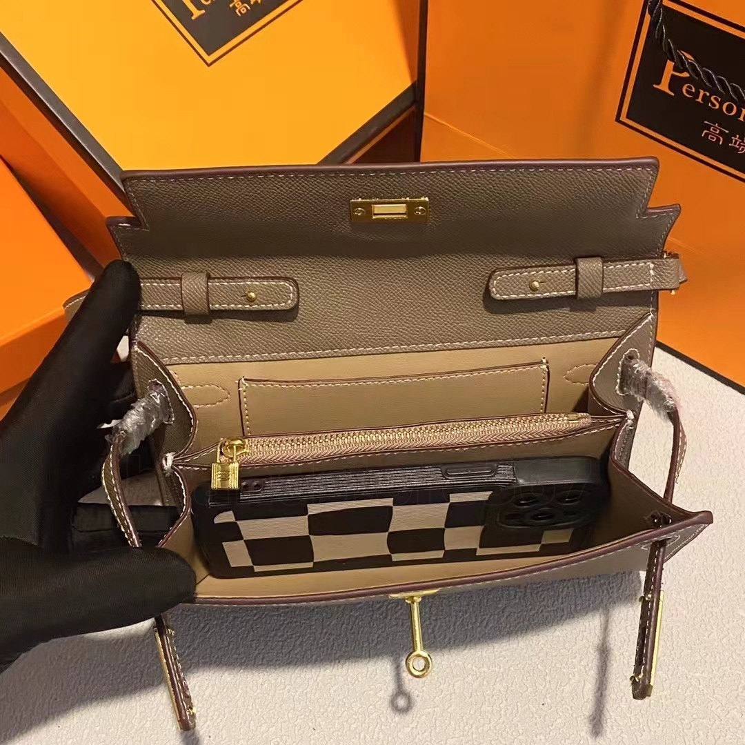 Wallets Bag Hem Long Handbag One Shoulder Slanting Mobile Women Handmade Leather Men Wallet Classic Monogrammed Fashion Purses