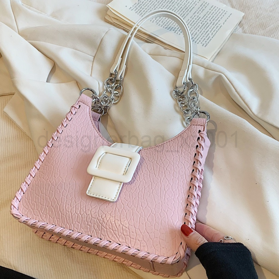 Bag Classic Designer Fashion 10a Top Woman Handbagevening Bags Color Blocking Woven Fashionable Chain Underarm for Women New Simple Small Square Highe