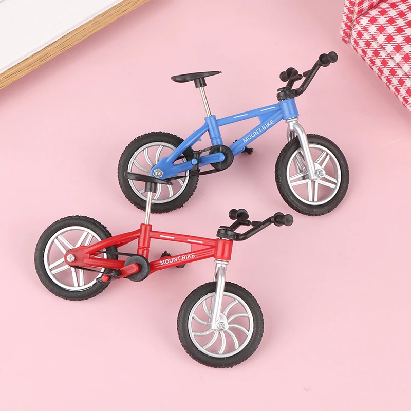 1pc Retro Alloy Mini Finger BMX Bicycle Assembly Bike Model Toys Gadgets Gift Toys Model Mini Portable Bike For Kid