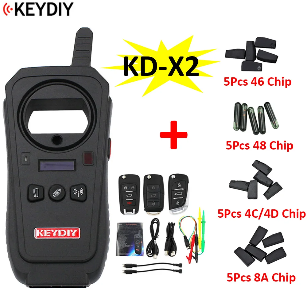 KEYDIY KD-X2 KD X2 Remote Generator 96Bit 48 Transponder Chip Copier Better than KD900 URG200 Mini KD with KD 4D 48 46 8A Chip