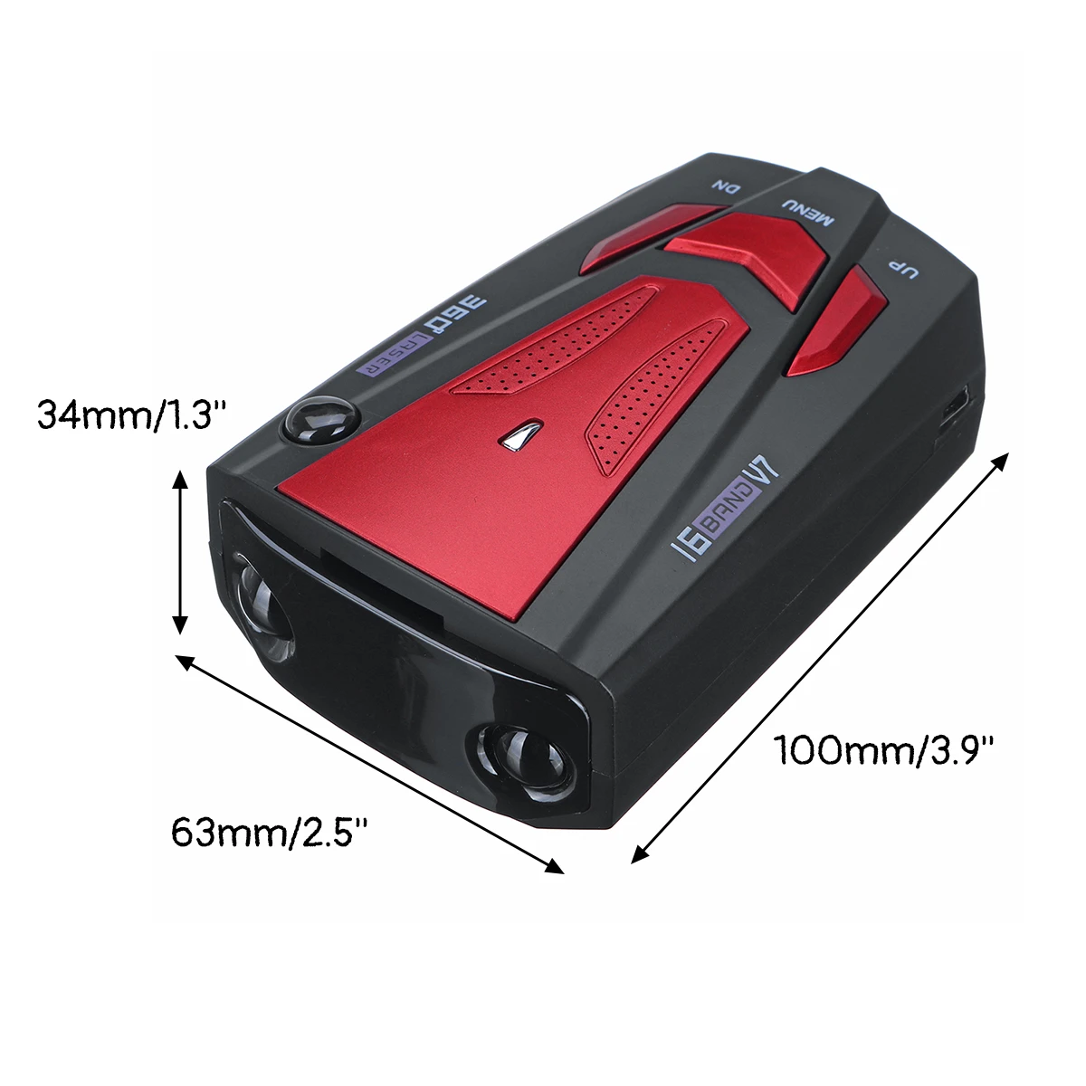 Car Radar Detector V7 Cobra 16 Band 360 Car Anti-Police GPS Camera Laser Radar Detector Voice Alert Speed Control Detector