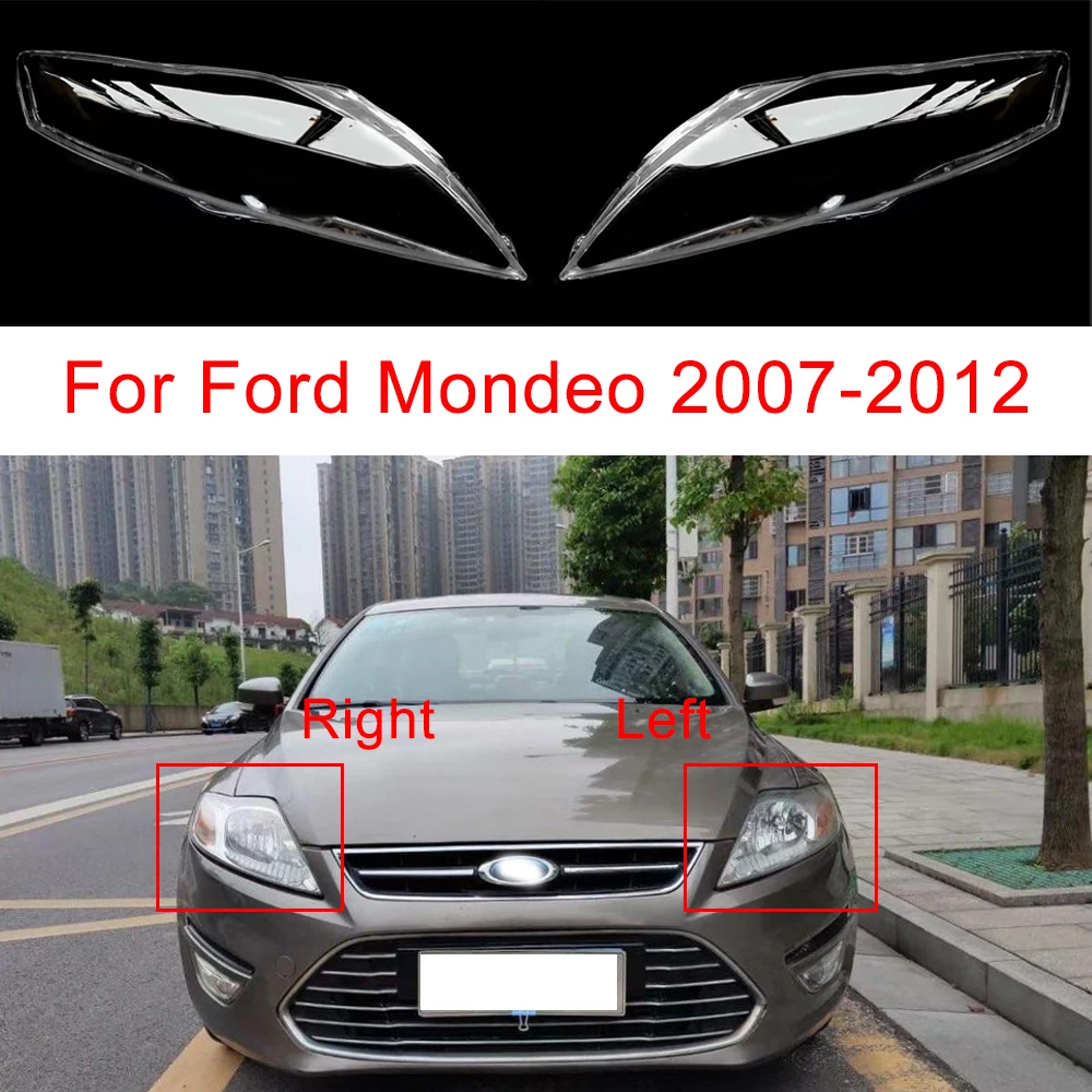 For Ford Mondeo 2007-2012 Headlamp Transparent Cover Lampshade Lamp Masks Headlight Shell Plexiglass Replace Original Lens