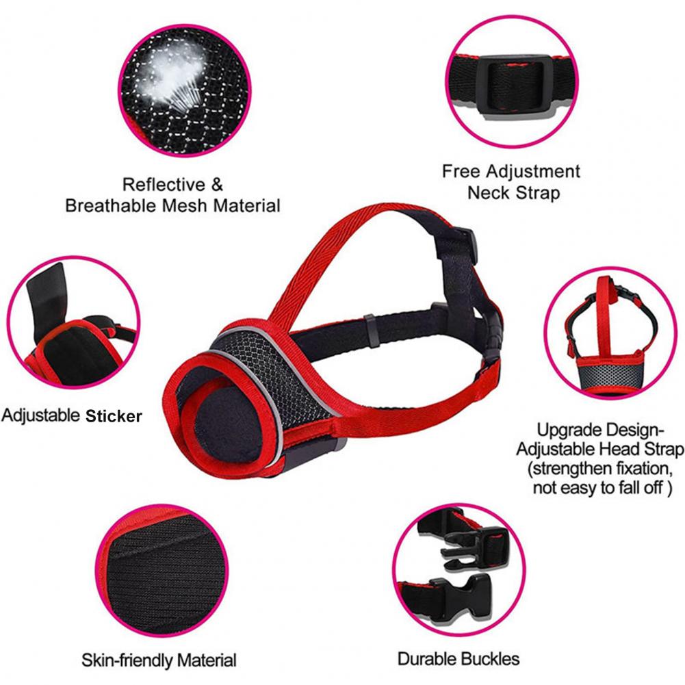 Anti-biting Dog Muzzle Comfortable Dog Muzzle Breathable Adjustable Dog Muzzle Comfortable Anti-chewing Anti-biting for Small