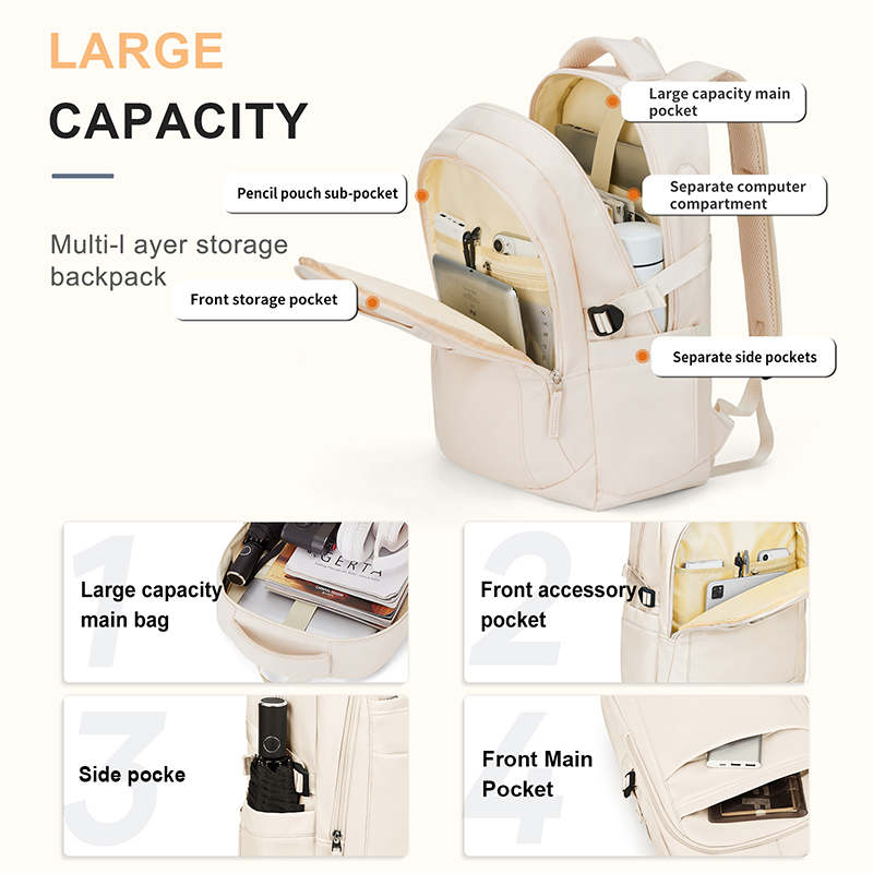 Fashion Teenager School Backpack for Boys Waterproof Student Bookbag School Bag Girls Nylon Laptop Travel Casual Canvas Backpack