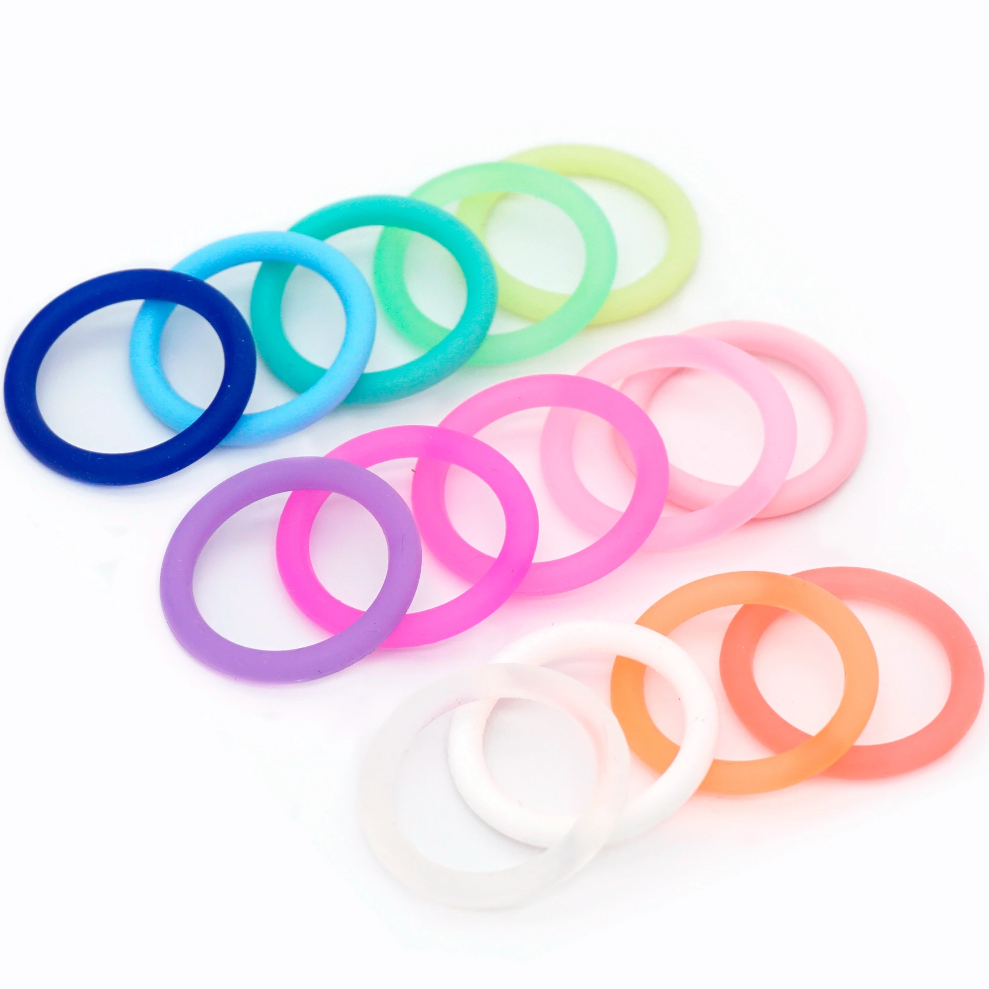 30pcs Transparent Clear Silicone Pacifier Dummy Ring MAM Adapter O Ring Food Grade