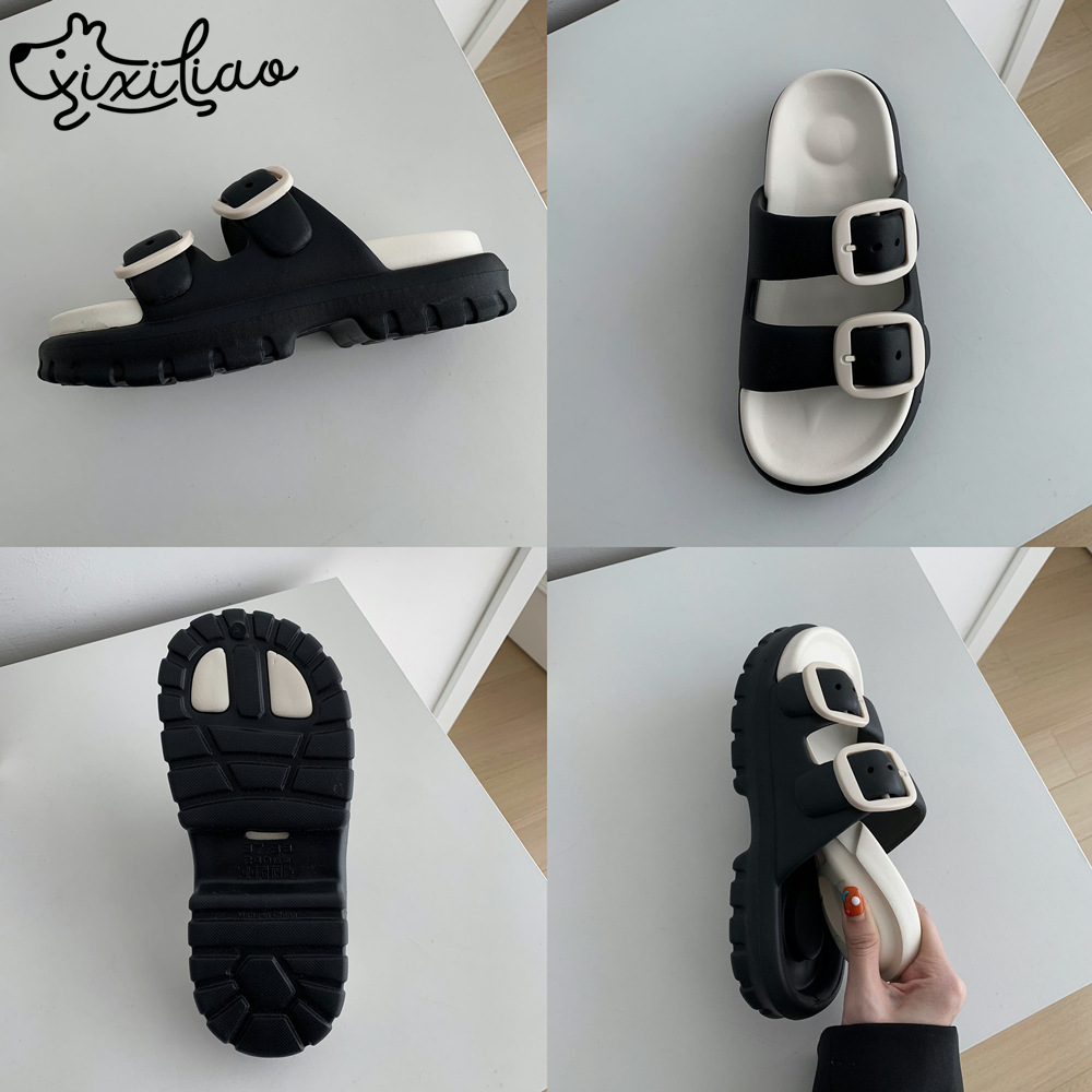 2024 New Slippers Women's Summer Shoes Casual platform slippers Indoor street sandals girls Beach shower slide