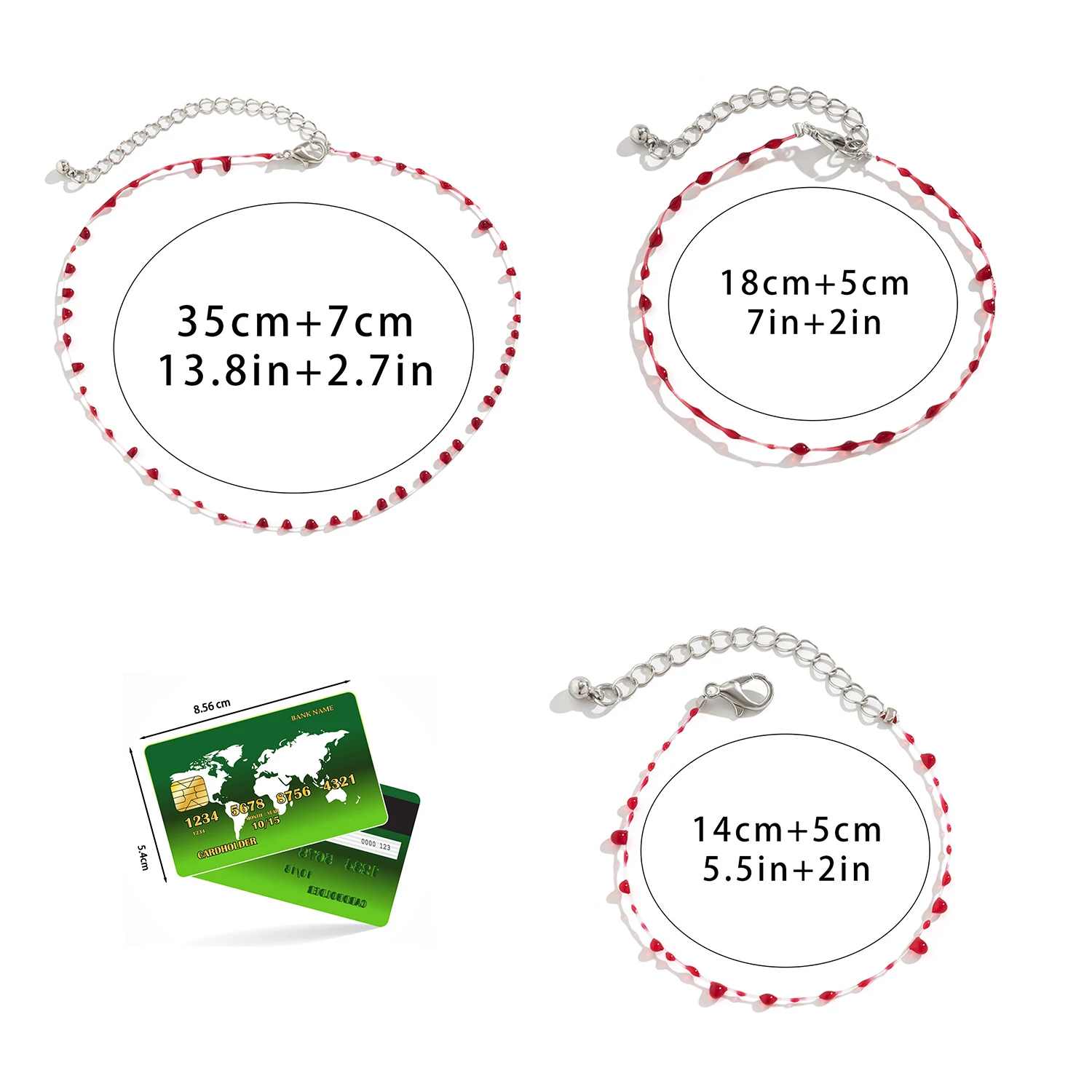 Punk Gothic Thin Blood Drop Bracelets Necklace for Women Girls Personality Short Necklace Cosplay Jewelry Halloween Decoration