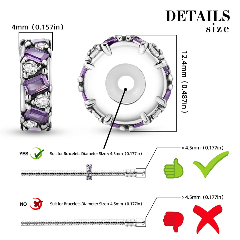 Silver Clasp 925 Sterling Silver Round Clip Charms Daisy Silver Clasp Beads Safety Chain Fit Original Bracelets Jewelry