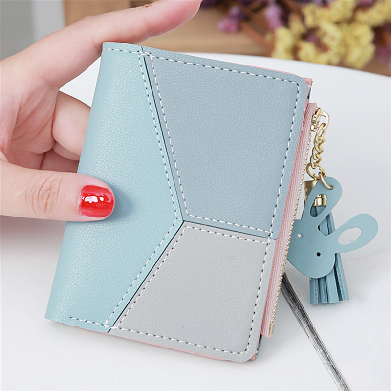 Fashion Zipper Wallets Women's Purses Handbags Coin Purse Cards Holder PU Wallet Case Bagt Wallet Tassel Multi-card Coin Purse