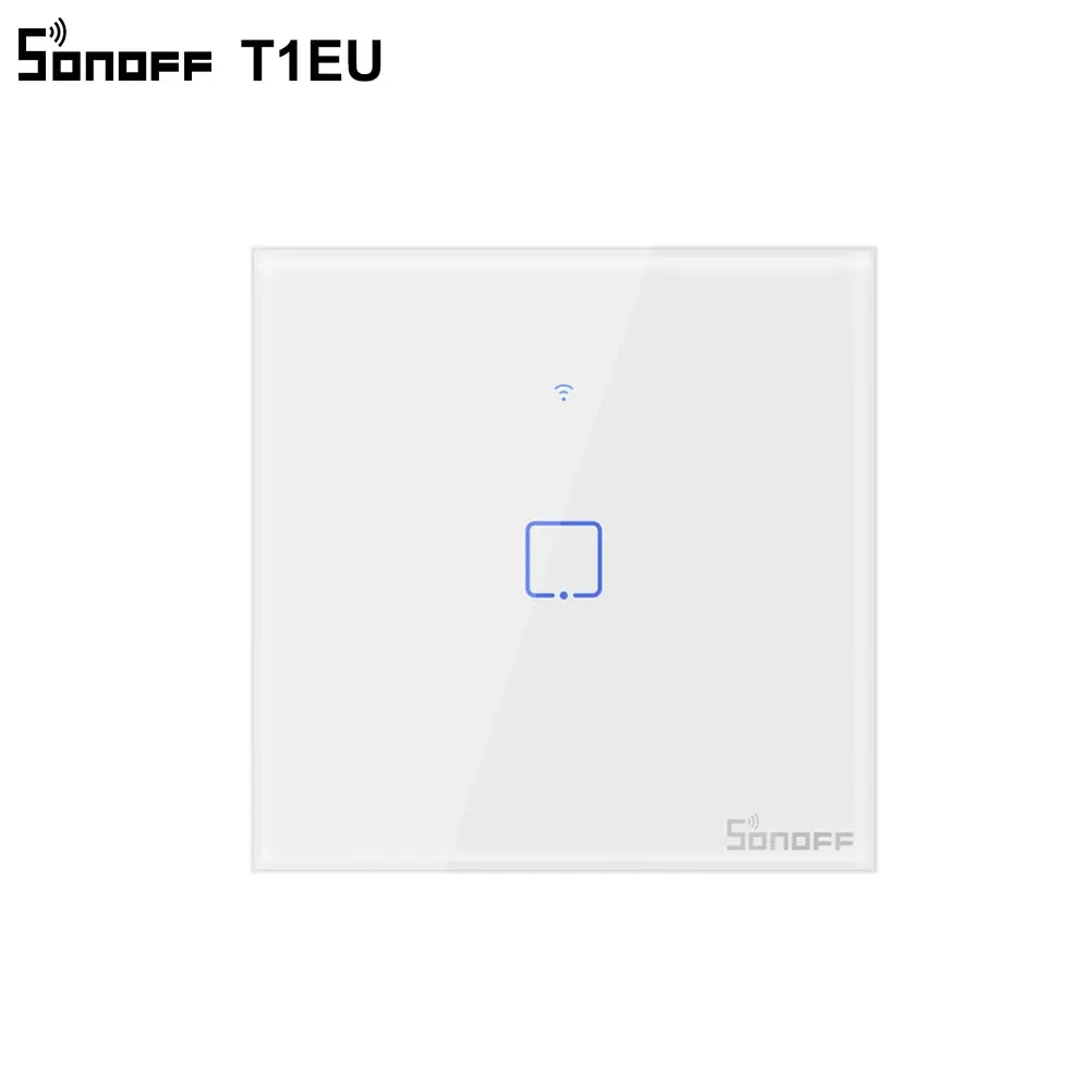 Itead SONOFF TX T1 EU WiFi Light Switch APP/Voice/433Mhz RF Remote Controller Smart Home Switches Glasss Panel Works With Alexa