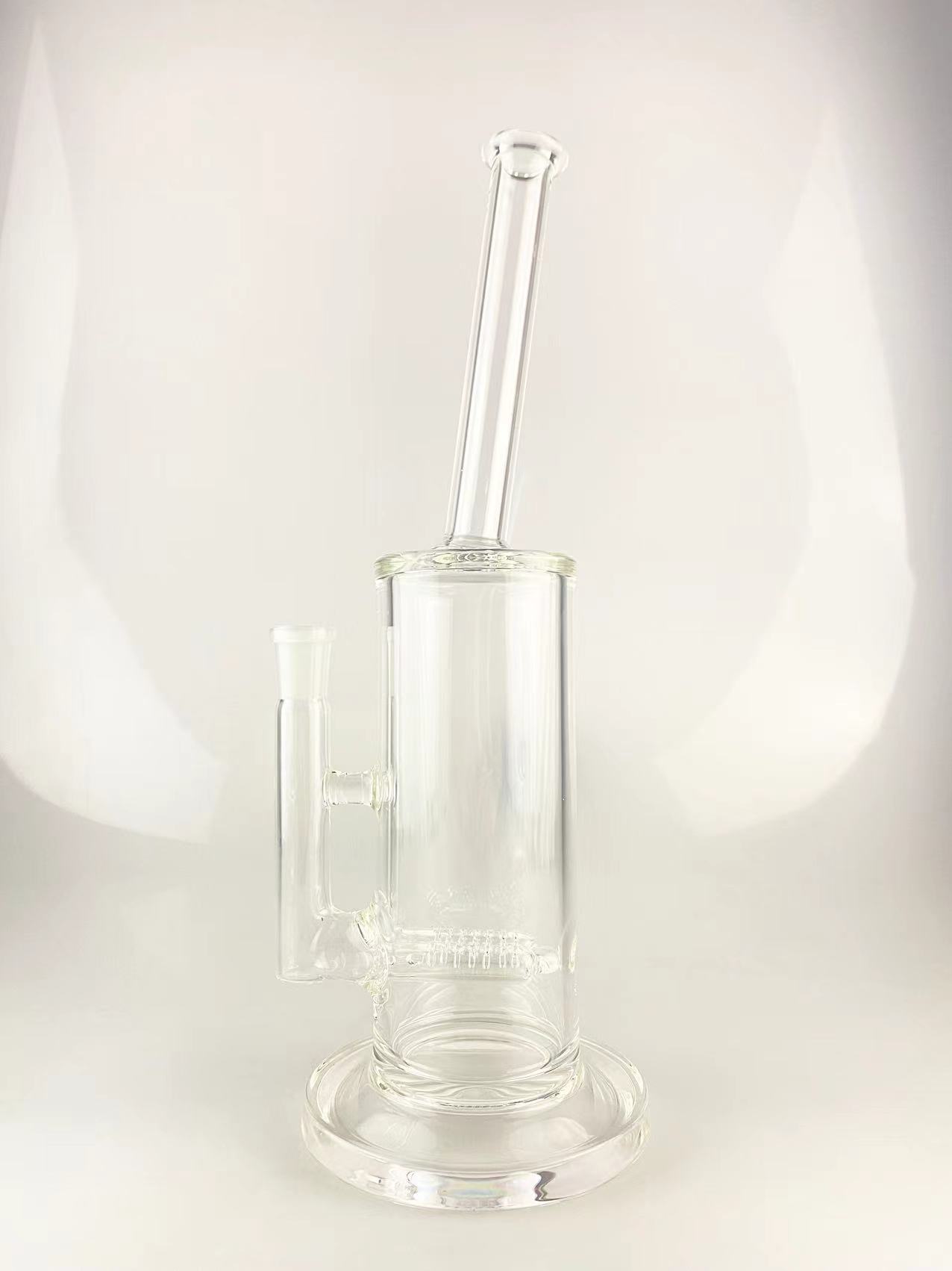 moking Pipes clear bong double 2 inlines 12 inch tall 14mm joint support custom welcome to order