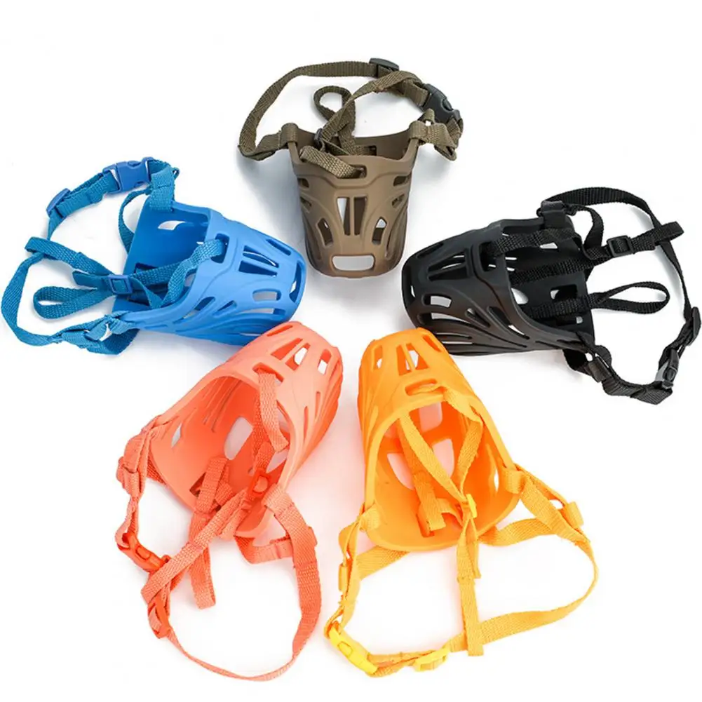 Silicone Dog Muzzle with Adjustable Strap Anti-Barking Pet Muzzle Anti-Licking Muzzle for Medium Large Dogs Pet Supplies