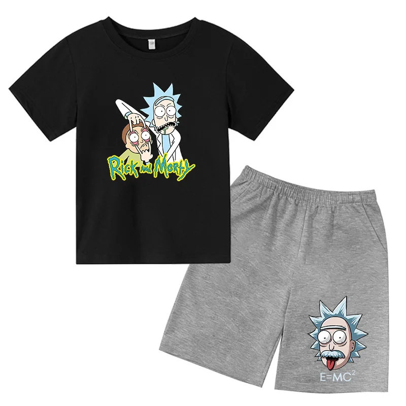 Rick- prints T-shirts set for boys and girls Children's clothing for Summer Kids Outfits Summer 2022 Cool stuff