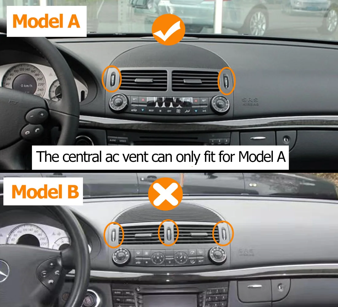 Front Dashboard Air Conditioner Ac Vent Grille Cover Panel For Mercedes Benz E Class W211 2003-2008 E200 E230 E260 E280 E300