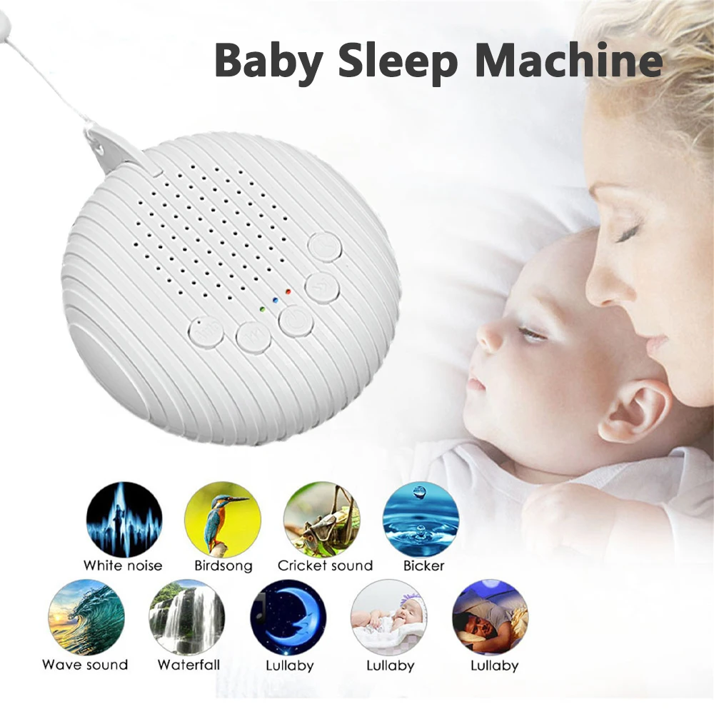 Baby White Noise Sound Machine with 10 Natural Sounds Portable Timed Shutdown Sleep Machine USB Charge Night Timer Noise Player