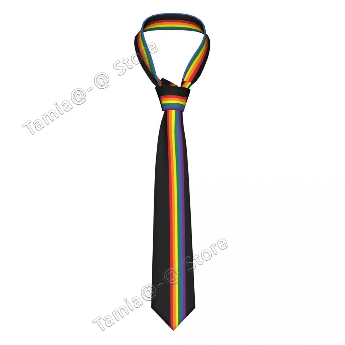 Rainbow Pride LGBT Necktie Men Women Slim Polyester 8 cm Wide Lgbtq Lesbian Queer Neck Tie Suits Accessories Cravat Wedding Gift