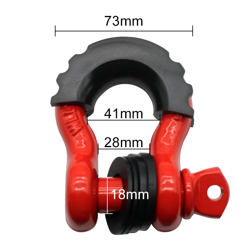 Anti-Rust Bow Shackle 5/8" D-Ring Shackle 42,990lbs Break Strength with Isolator &Washers Kit for Jeep Off-Road Vehicle Recovery