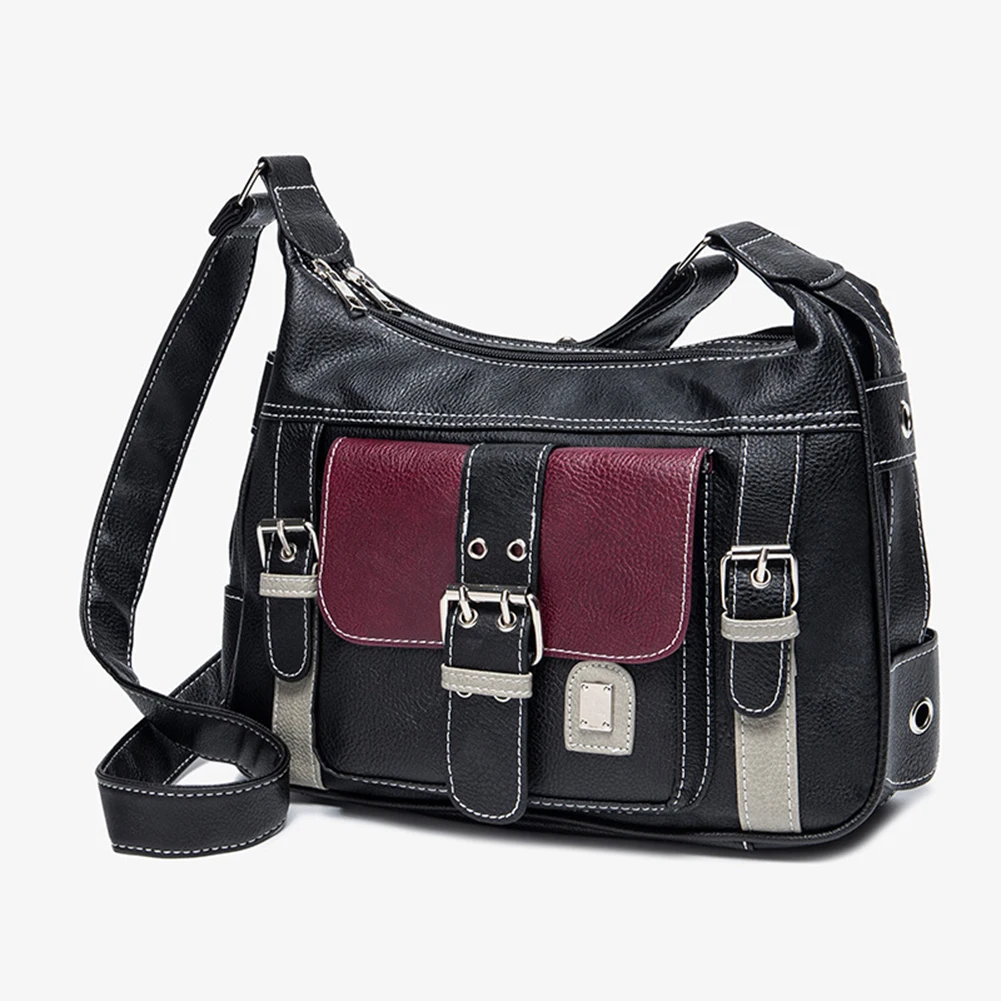 Y2K Vintage Crossbody Bag Women's Tote High Quality PU Leather Shoulder Bag Hip Hop Messenger Bag Female Large Handbag Commuter