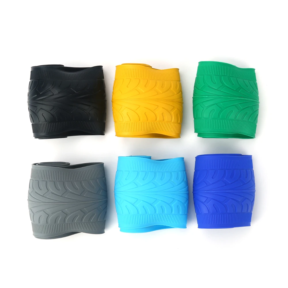Universal Car Silicone Steering Wheel Cover Tire Texture Soft Steering Wheel Automobiles Accessories