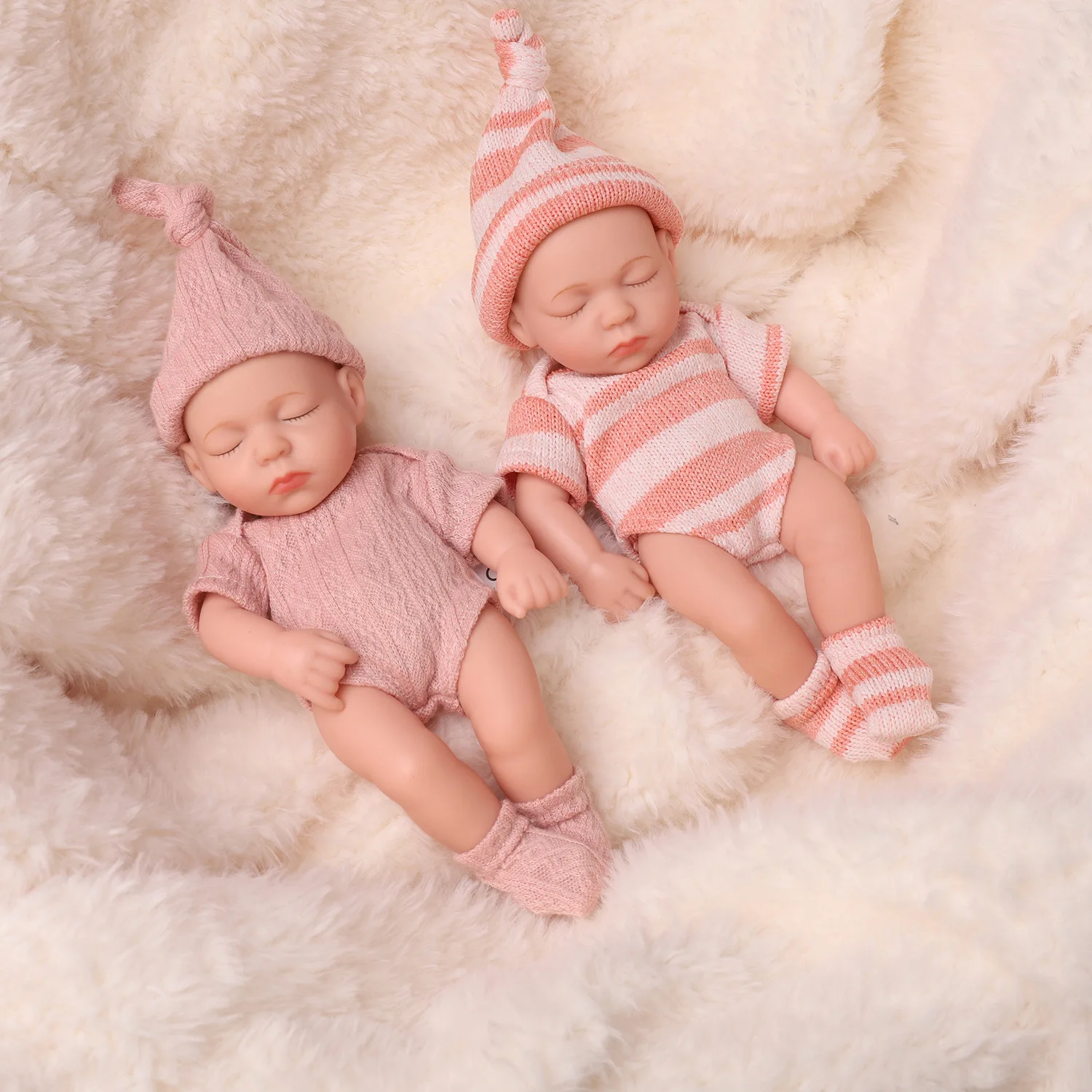 Mini Soft and Full Body Silicone Reborn Doll 20CM Baby Doll Girl Reborn Baby Toys Doll Waterproof Vinyl Newborn Doll Toys