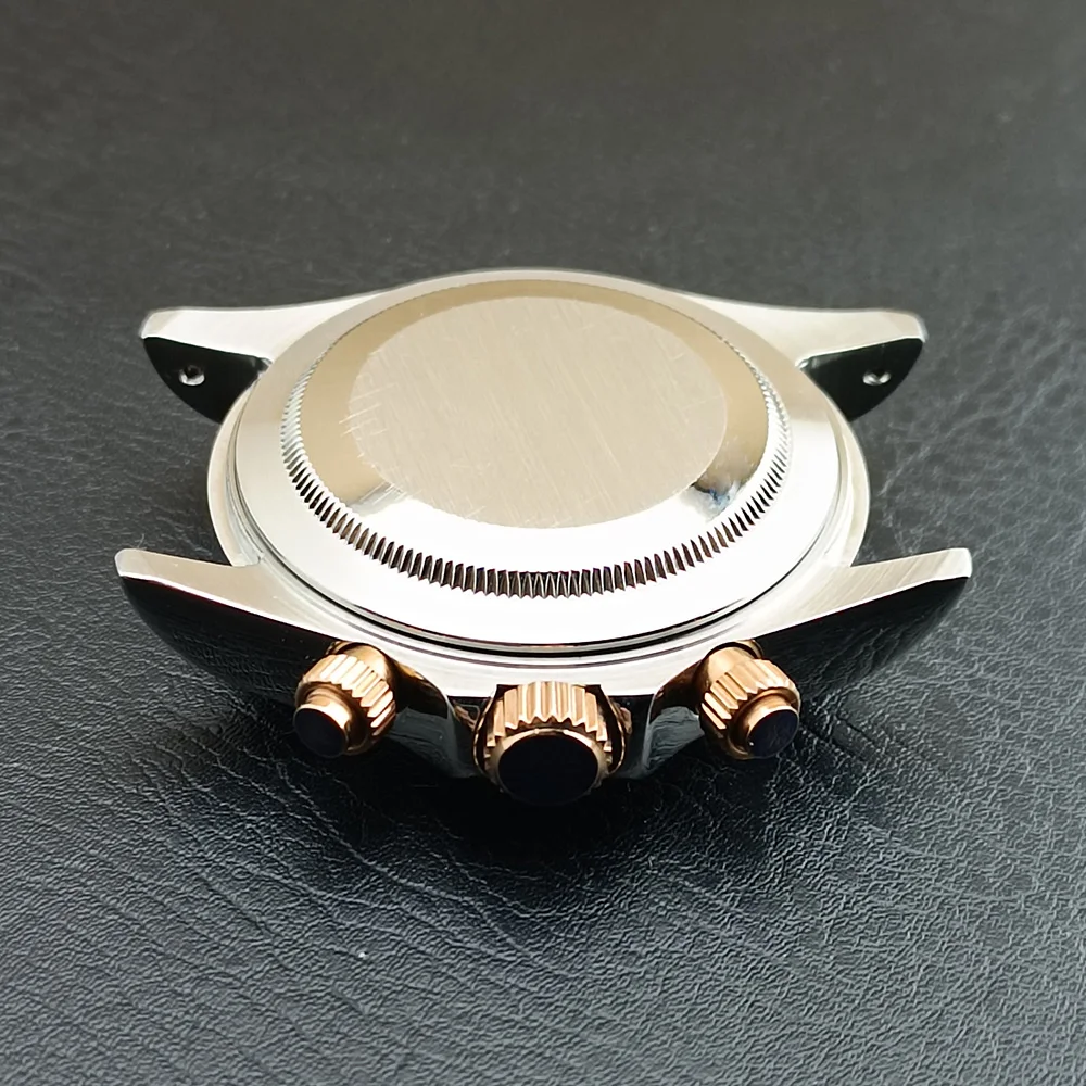 39.3mm Men's watches metal case FIT VK63 movement case watch accessories watch parts Fits 20mm strap Watch Box