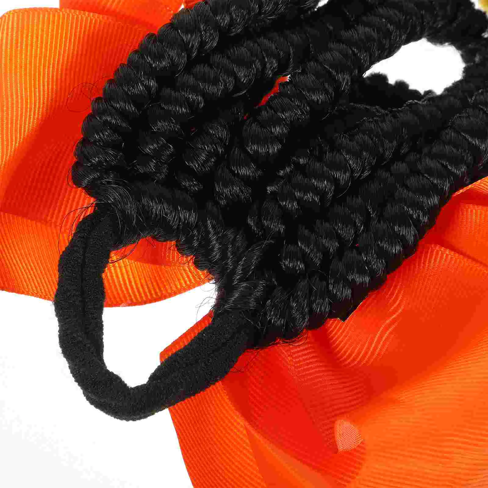 Beaded Child Kids Hair Accessories Fiber Synthetic Braided Ponytail Extension