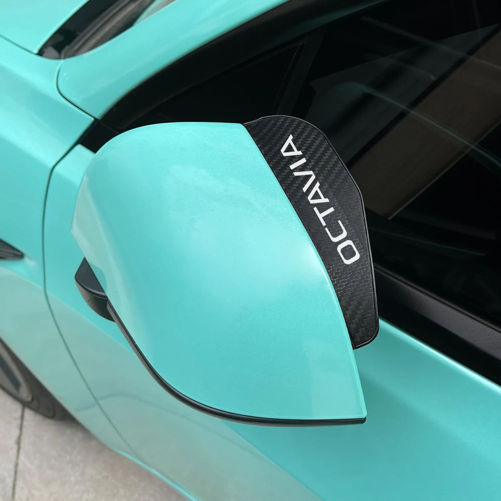 Car Rearview Mirror Eyebrow Rainproof Cover Auto Accessories For Skoda Octavia A5 2 Tour A4 Mk1 Mk2 3 Rs 2006 1Z A7 5ers A5 Vrs