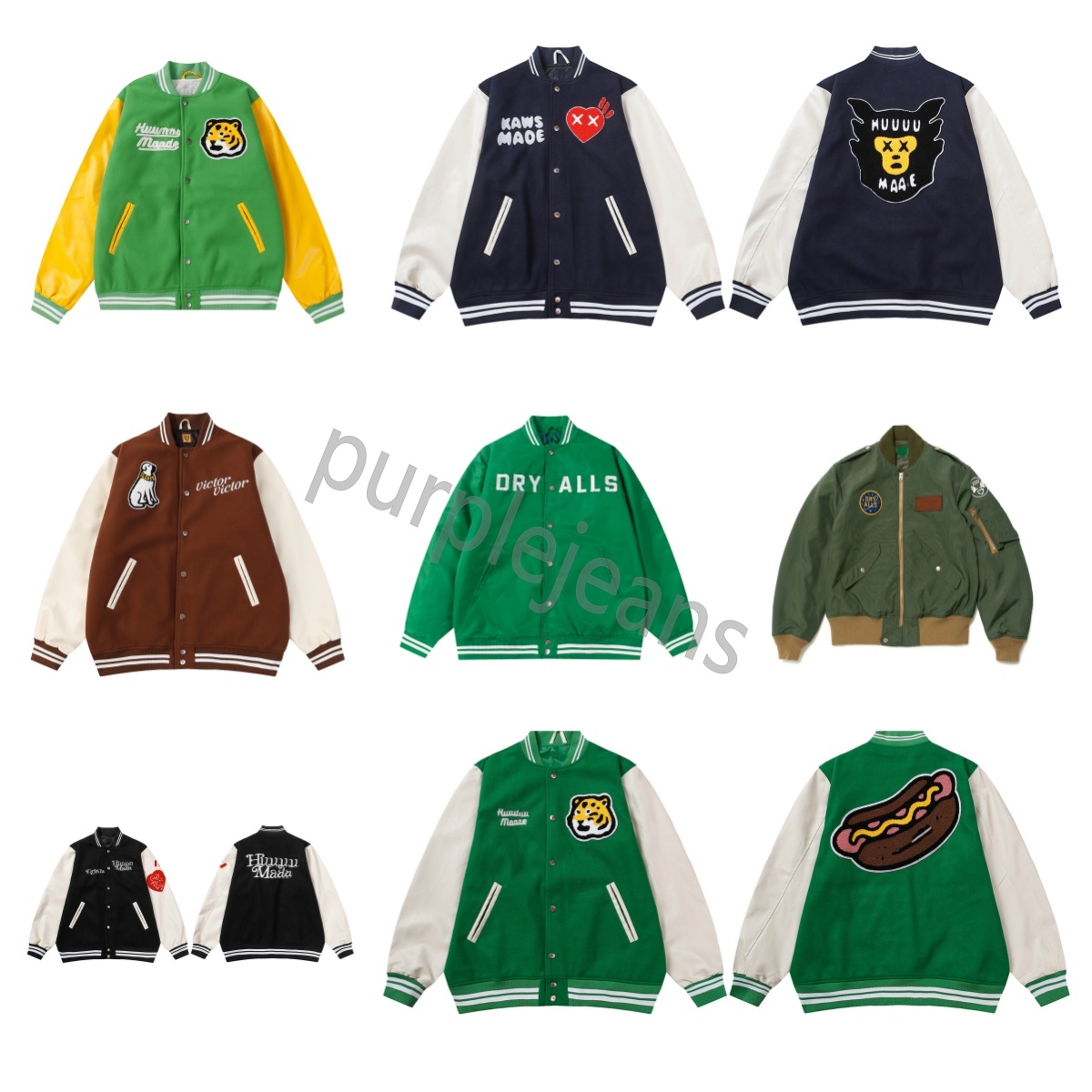 Mens Designer jackets Women windbreaker varsity jacket Vintage Loose Long Baseball Hip Hop Harajuku Humans Letter embroidery Streetwear Mades Men Unisex Coats
