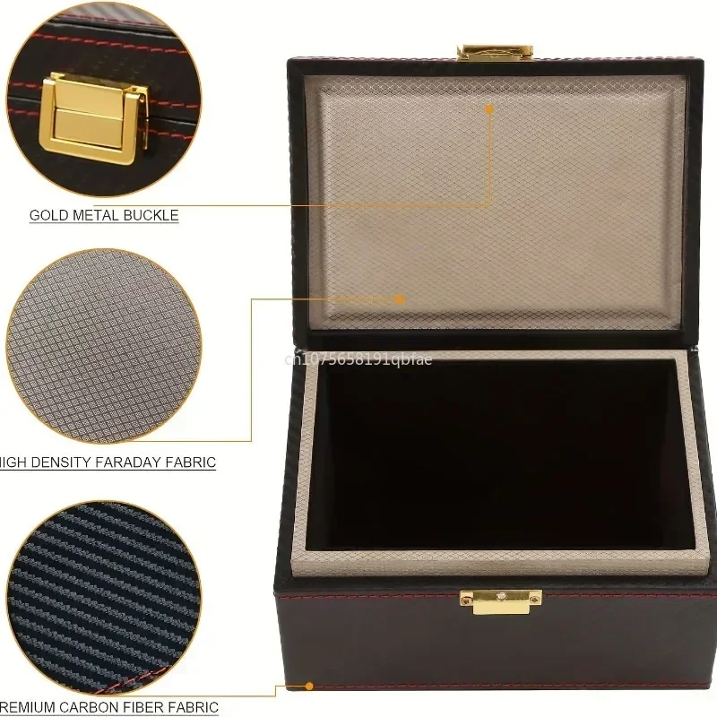 Storage Box Car Key Box High Capacity RFID Signal Shielding Box for Car Keys Anti-theft Car Keychain Protector Safe