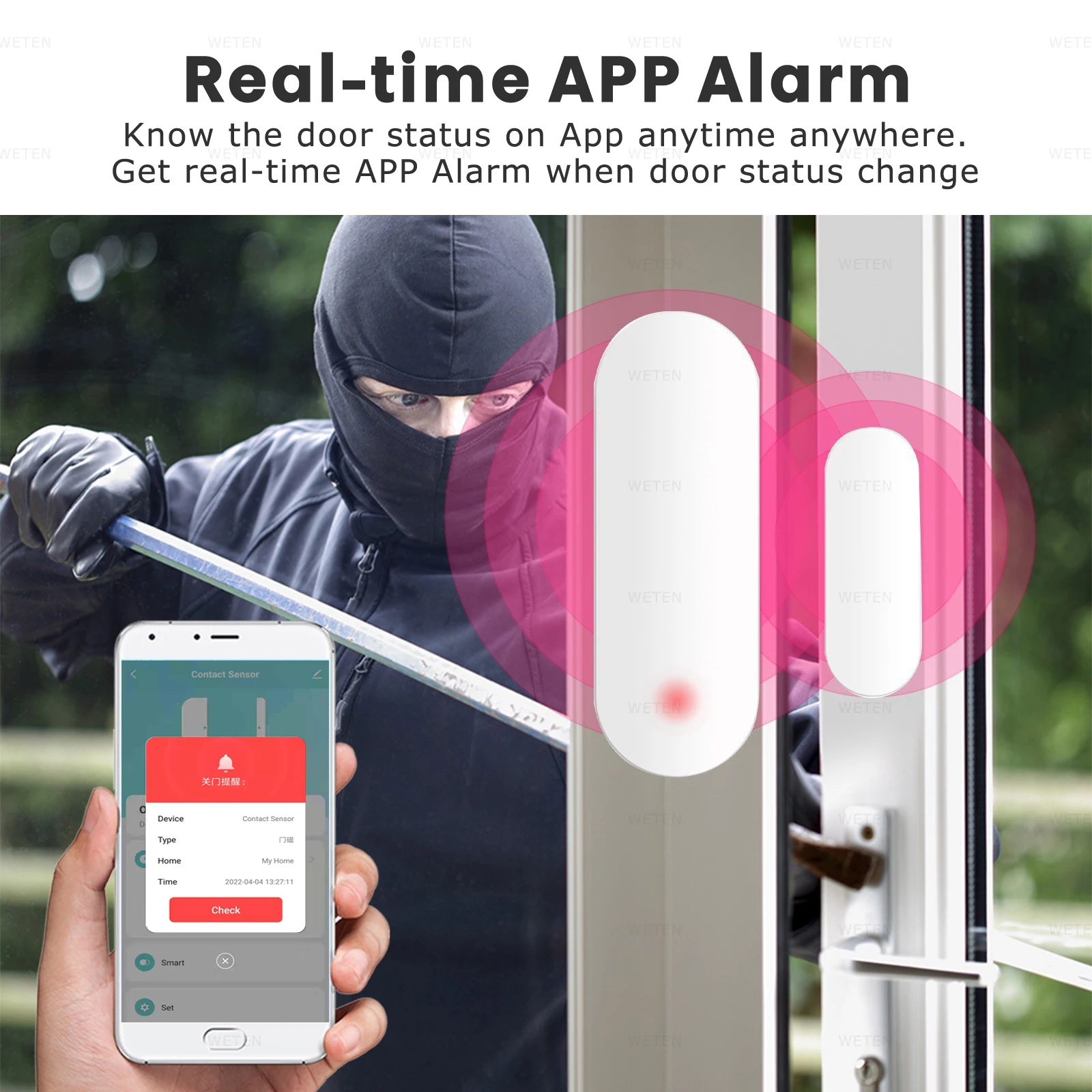 Tuya Zigbee Window Sensor, Door Open Close Detector Alarm, Smart Life App Support Alexa Google Home