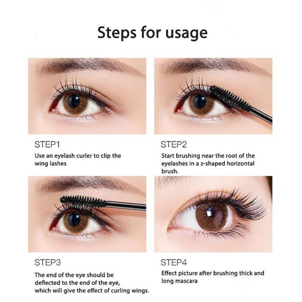 Sdotter Curl Eyelash Extension Mascara No Clumping Flake Proof Long Lasting Eyelashes Catches Tint Cream For Women Girls 240321