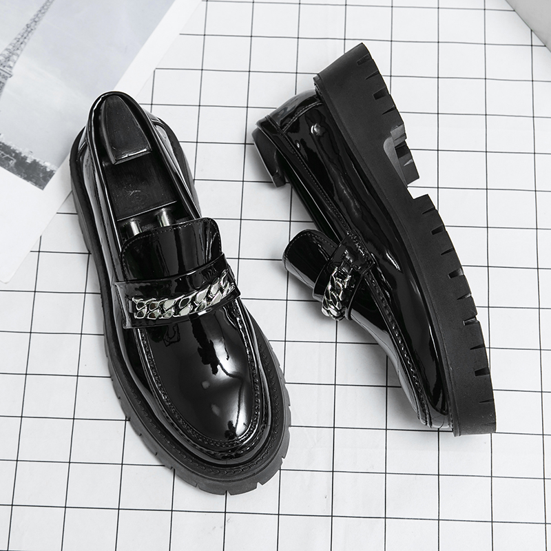 Luxury Leather Men's Casual Shoes High Quality Italian Loafers Thick Bottom Formal Oxford Shoes Wedding Party Shoes Mocassins