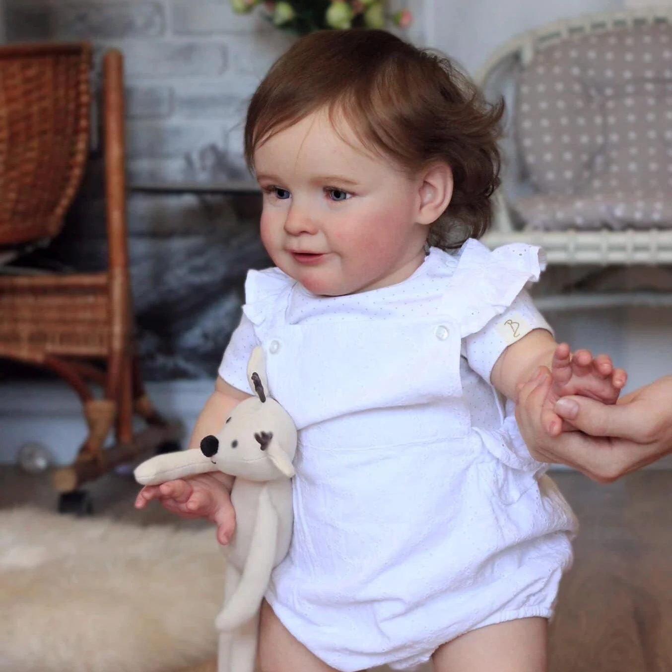 NPK 24inch High Quality Already Finished Painted Handmade Doll Reborn Toddler Girl Doll Zoe Skin Very Detailed 3D Skin