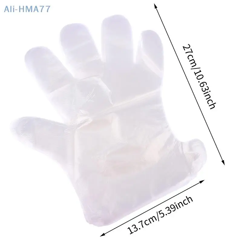 100Pcs Disposable PE Empty Gloves Foot Covers Transparent Shoes Cover Paraffin Bath Exfoliating & Hand Mask Therapy Bags
