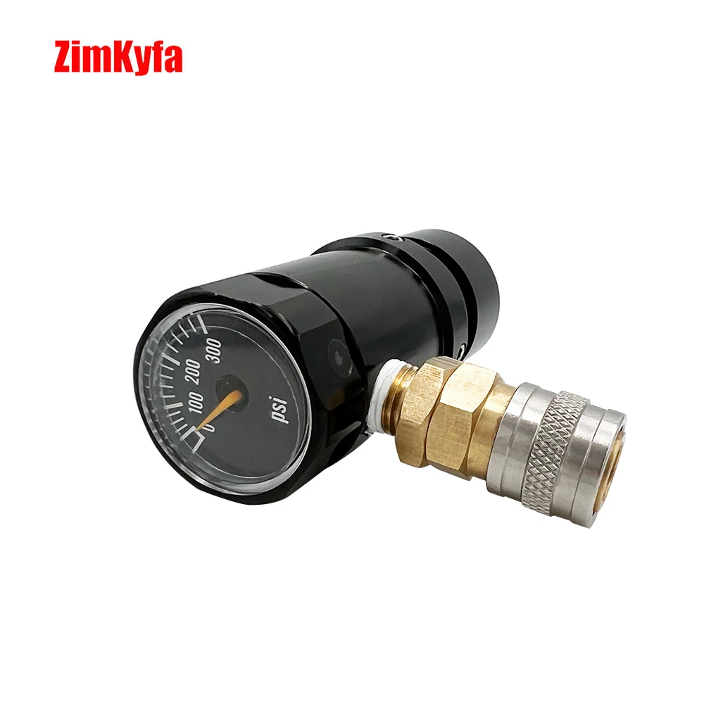 HPA SLP New Mini AIR CO2 Regulator Micro Reg US Foster Plug 300PSI Gauge Low Pressure Ajustable 40-200PSI For G1/2-14 Bottle