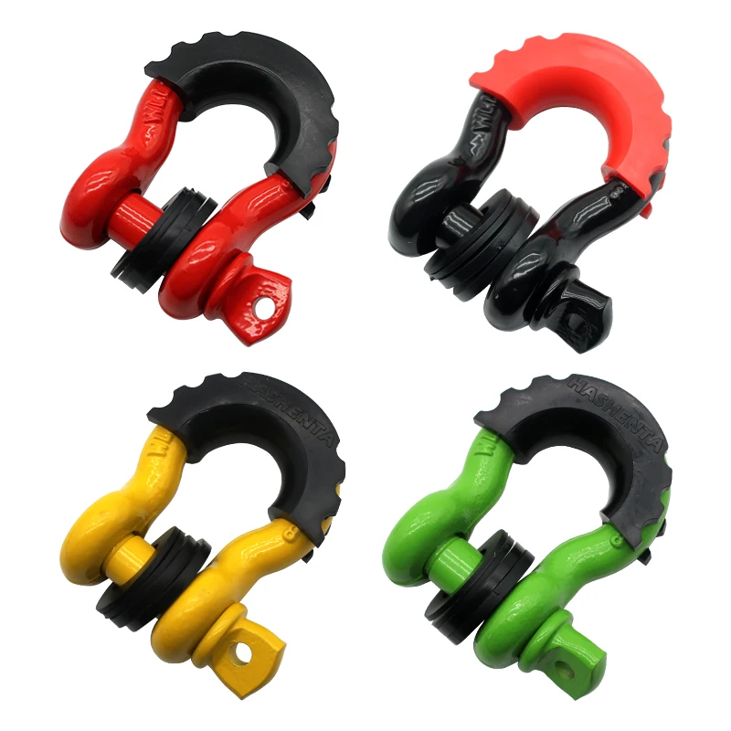 Anti-Rust Bow Shackle 5/8" D-Ring Shackle 42,990lbs Break Strength with Isolator &Washers Kit for Jeep Off-Road Vehicle Recovery