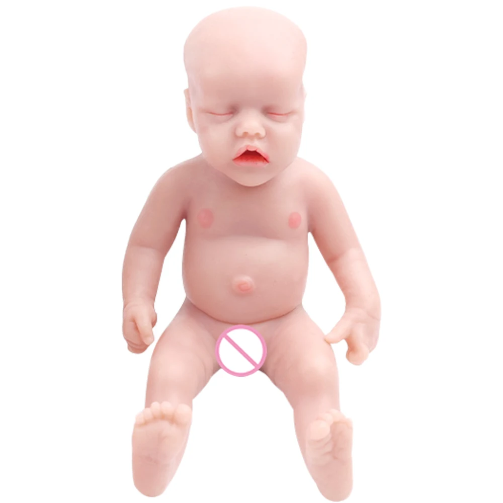 IVITA WG1575 6.29inch 117g 100% Silicone Reborn Baby Doll Closed Eyes Unpainted Unfinished Realistic Children Toys Xmas Dolls