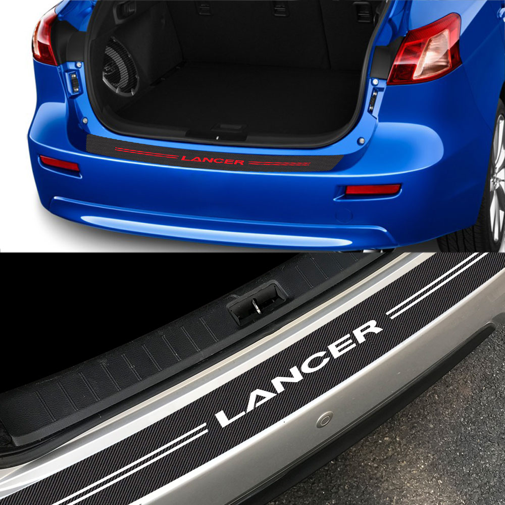 For Mitsubishi Lancer 10 3 9 Auto Trunk Guard Anti-Scratch Trim Car Rear Bumper Protector Stickers Car Decorative Accessories
