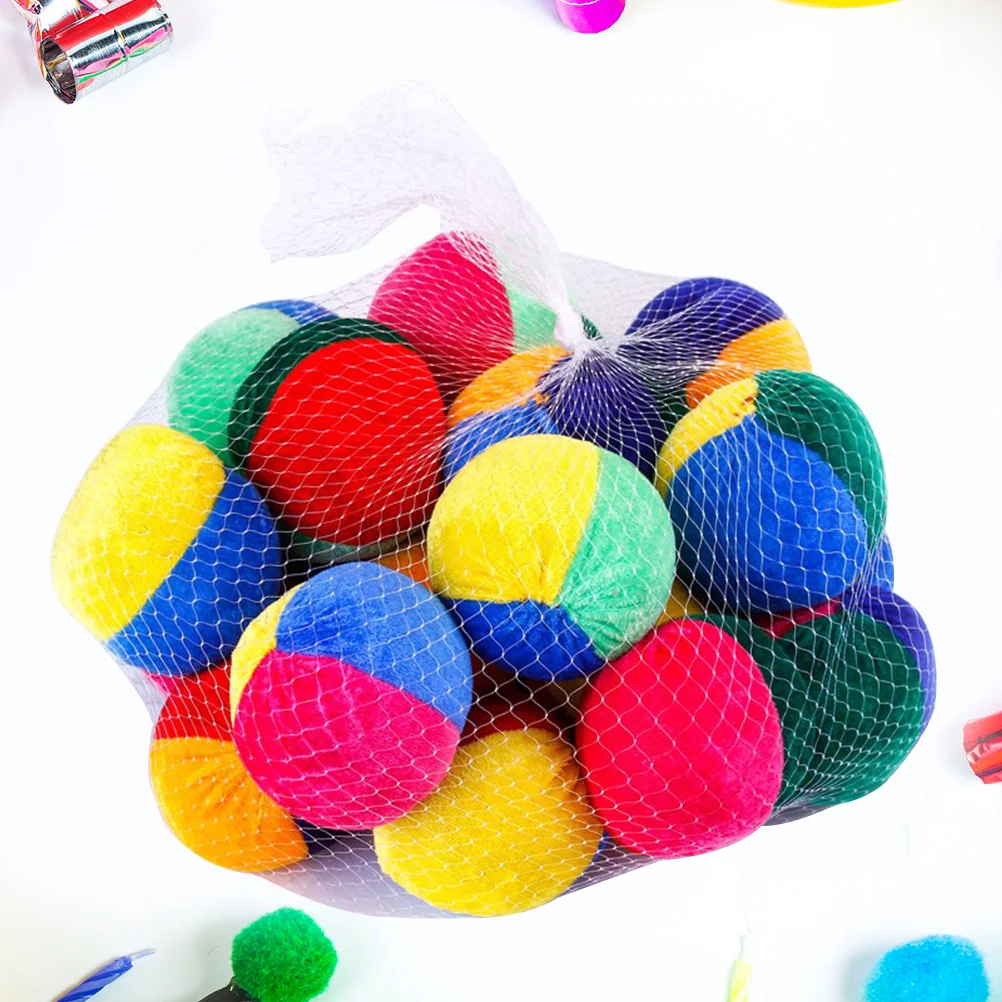 20pcs Juggling Balls Soft Funny Colorful Fabrics Kindergarten Toy for Kids Outdoor Use