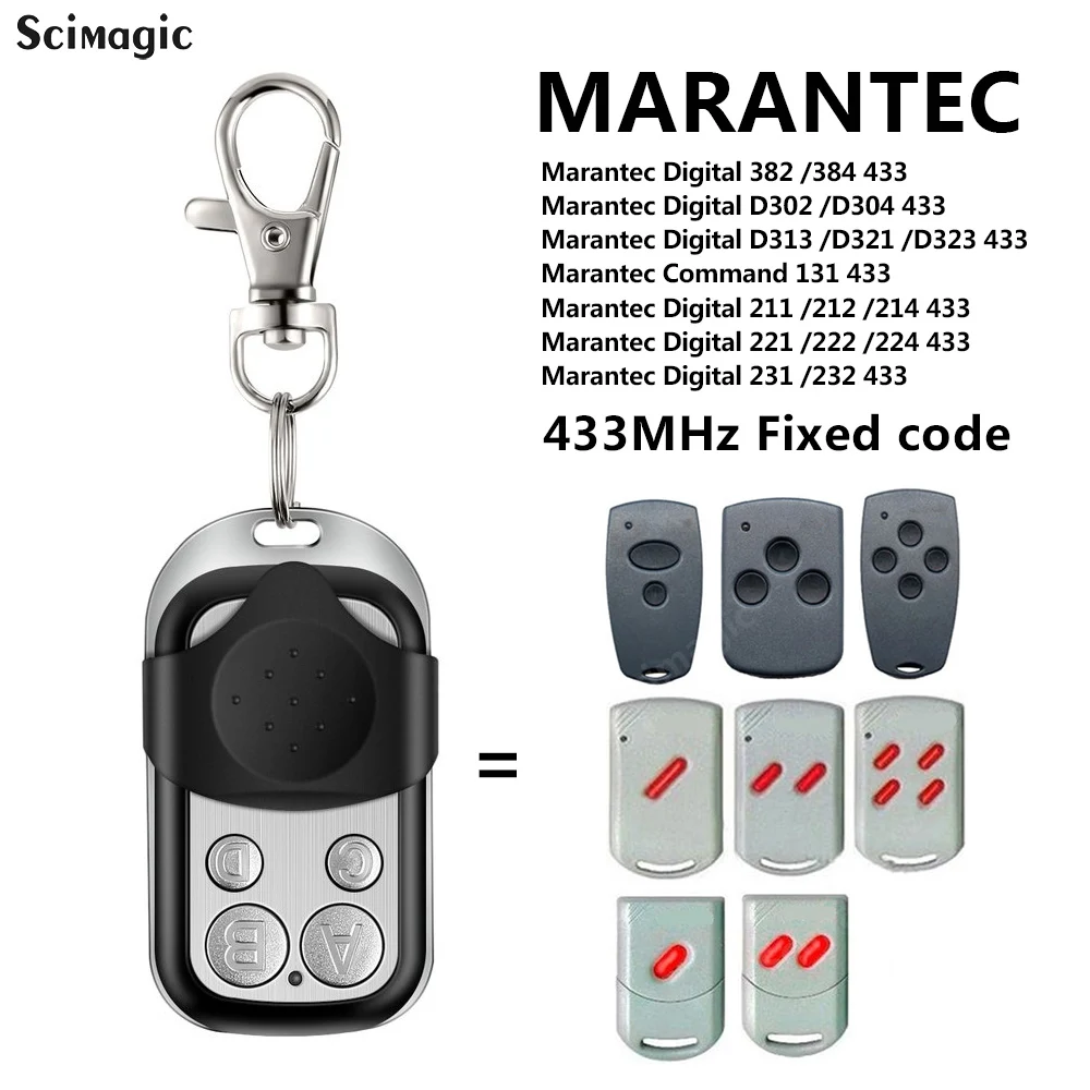 302 Marantec ddmysmile D304 Digital D313 868Mhz Remote Control Marantec 211 212 221 221 Garage Door Opener 433Mhz Smile
