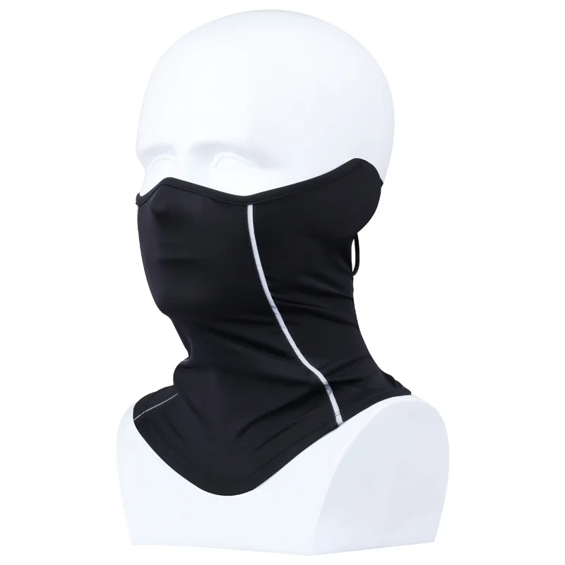 Reflective Nigh Riding Half Face Mask Summer Ice Silk Sunscreen Dust-proof Neck Collar Scarf Sports Bandana Men Women