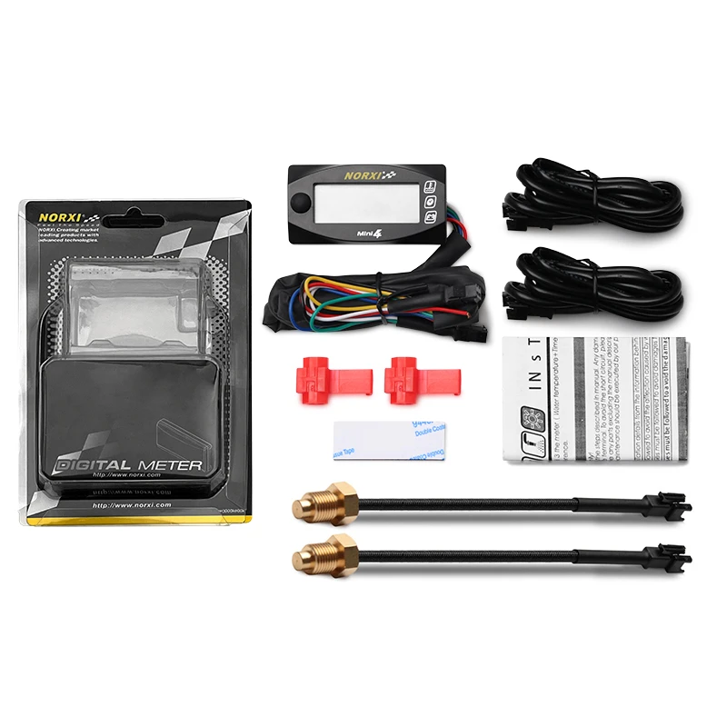 4 DUAL temp digital universal Water Cylinder temperature Voltage Time Mini motors meter