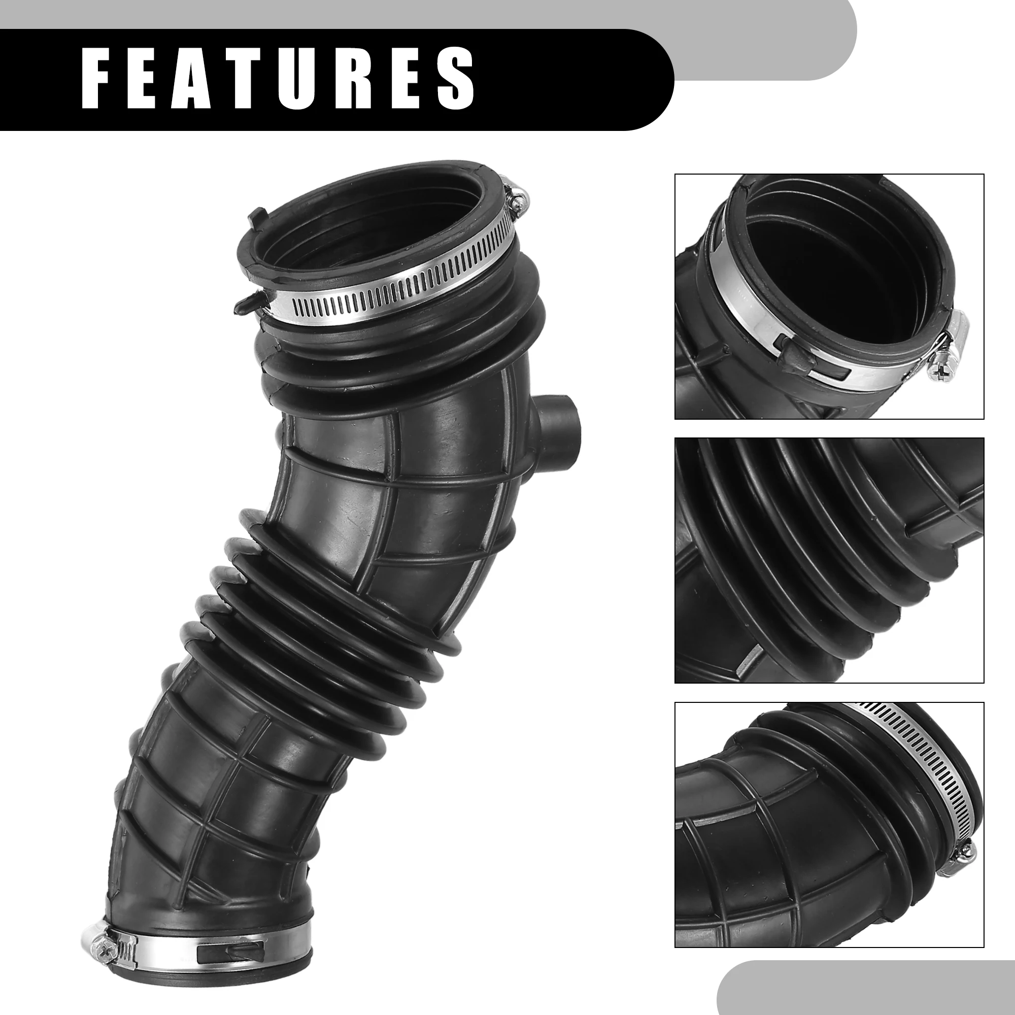 UXCELL Air Cleaner Intake Hose Tube with Clamps for Honda Accord 2.4L L4 2008 2009 2010 2011 2012