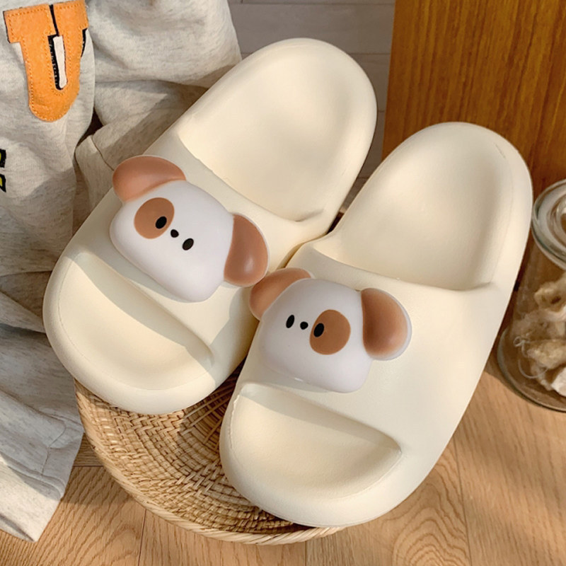 2024 New Slippers for women Summer Shoes Cute cute puppy dog slippers Indoor Street Sandals for girls Beach shower slide