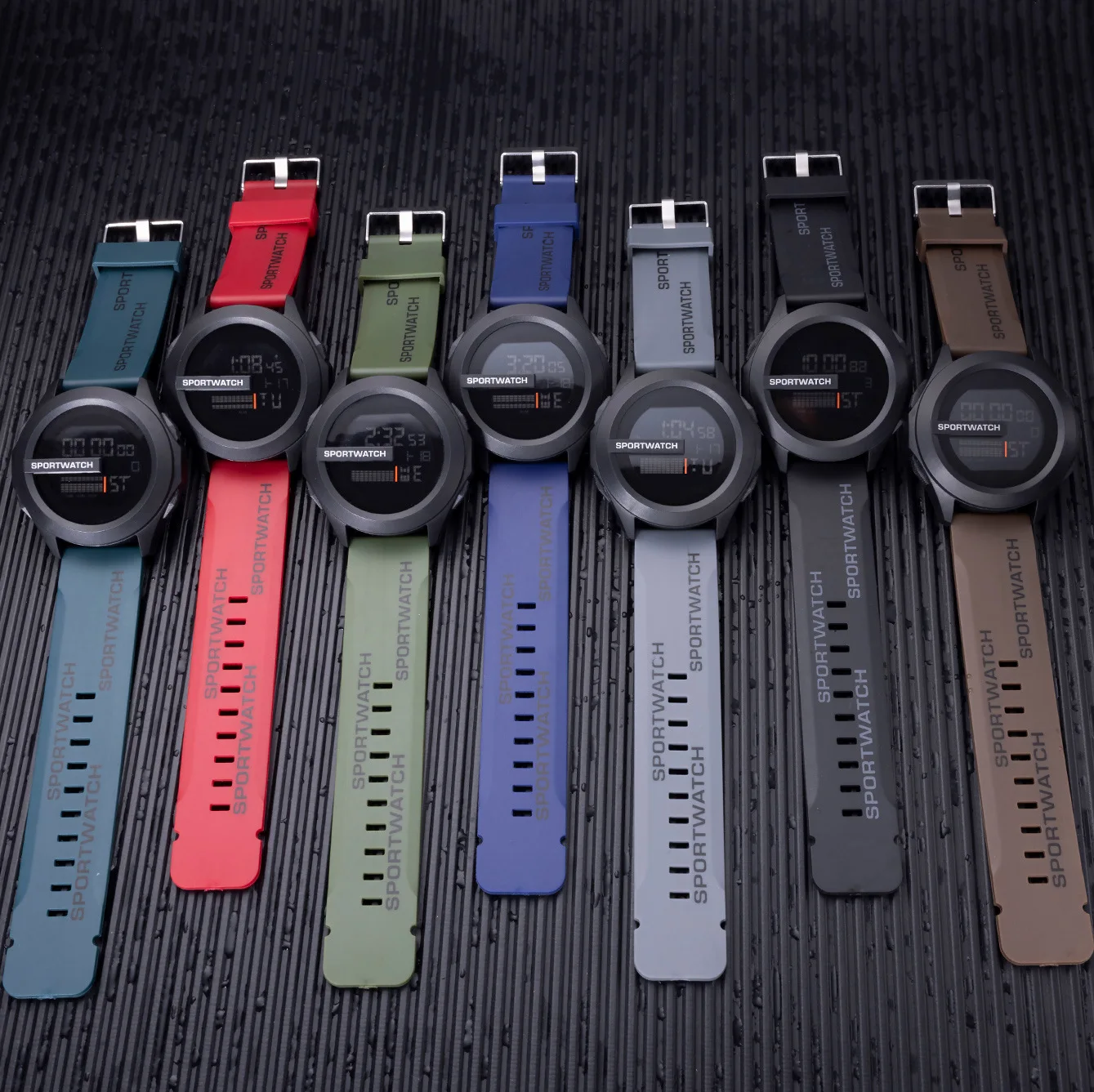 New Men's Tech Electronic Watch Multifunctional Waterproof Luminous Trend Watch Running Student Fashion