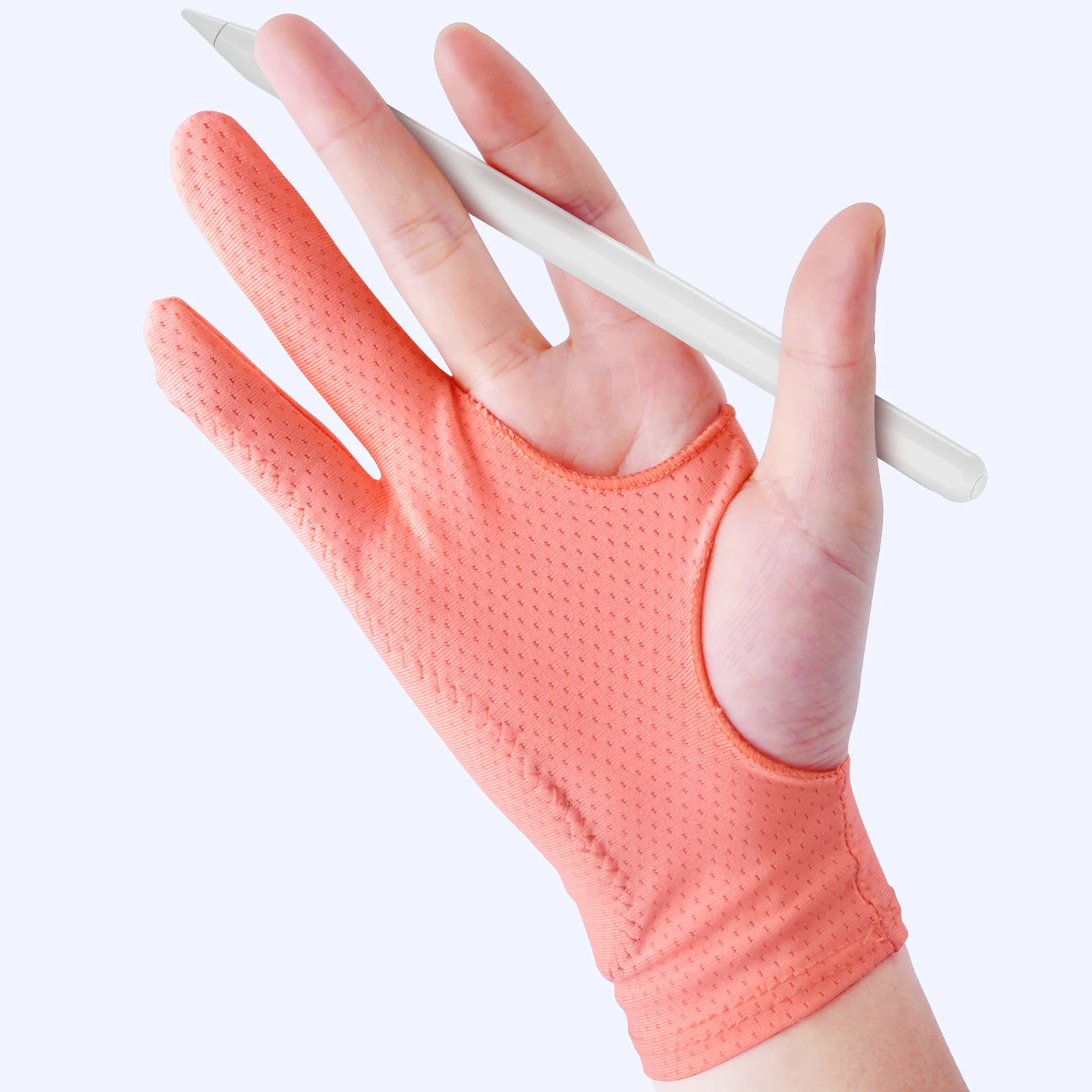 PC Pink Drawing Glove for Any Graphics Table finger Anti Fouling Right And Left Hand Gloves Artist 5