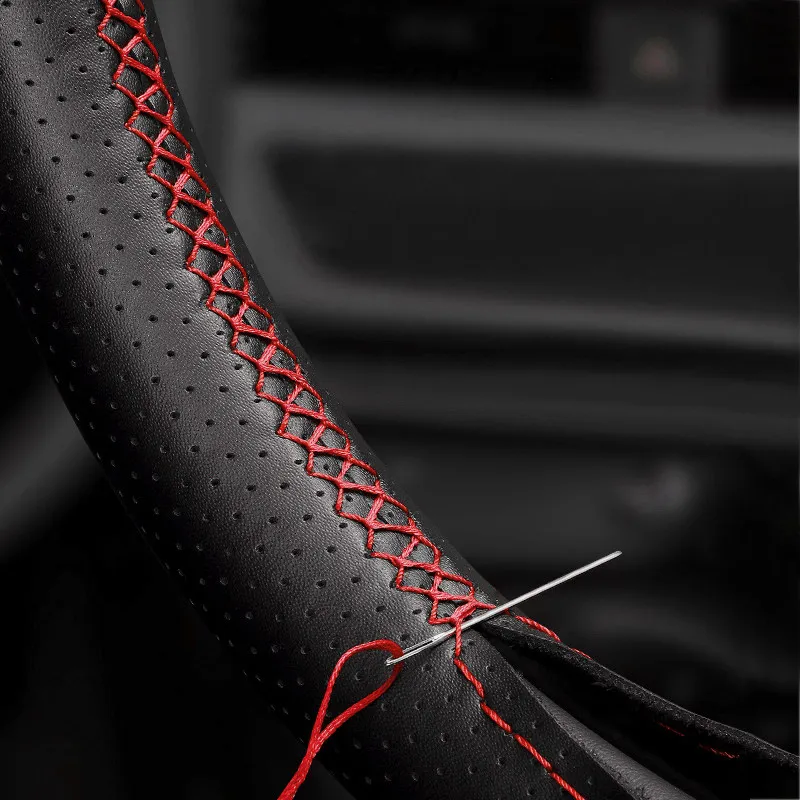 Hand Stitched Car Steering Wheel Cover For Mercedes Benz W176 W246 W204 C117 C218 W212 X156 R231 R172 Perforated Leather Trim