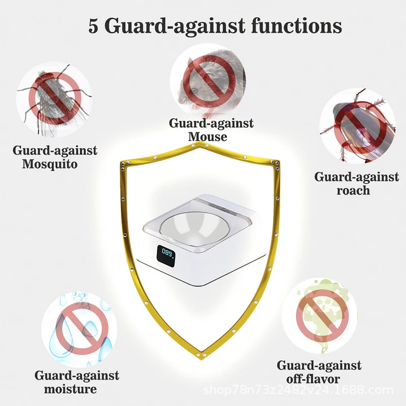 Automatic Pet Feeder Bowl Pet Cat Dog Food Feeder Infrared Sensor Auto Open Cover Smart Feeder Anti-mouse Dog Cat Food Dispenser