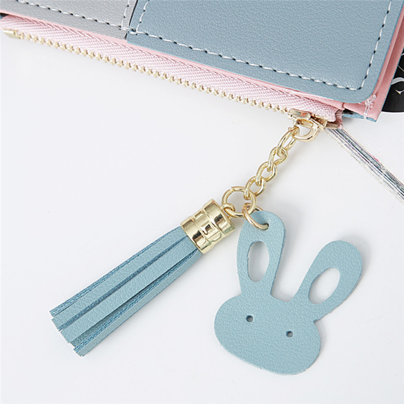 Fashion Zipper Wallets Women's Purses Handbags Coin Purse Cards Holder PU Wallet Case Bagt Wallet Tassel Multi-card Coin Purse